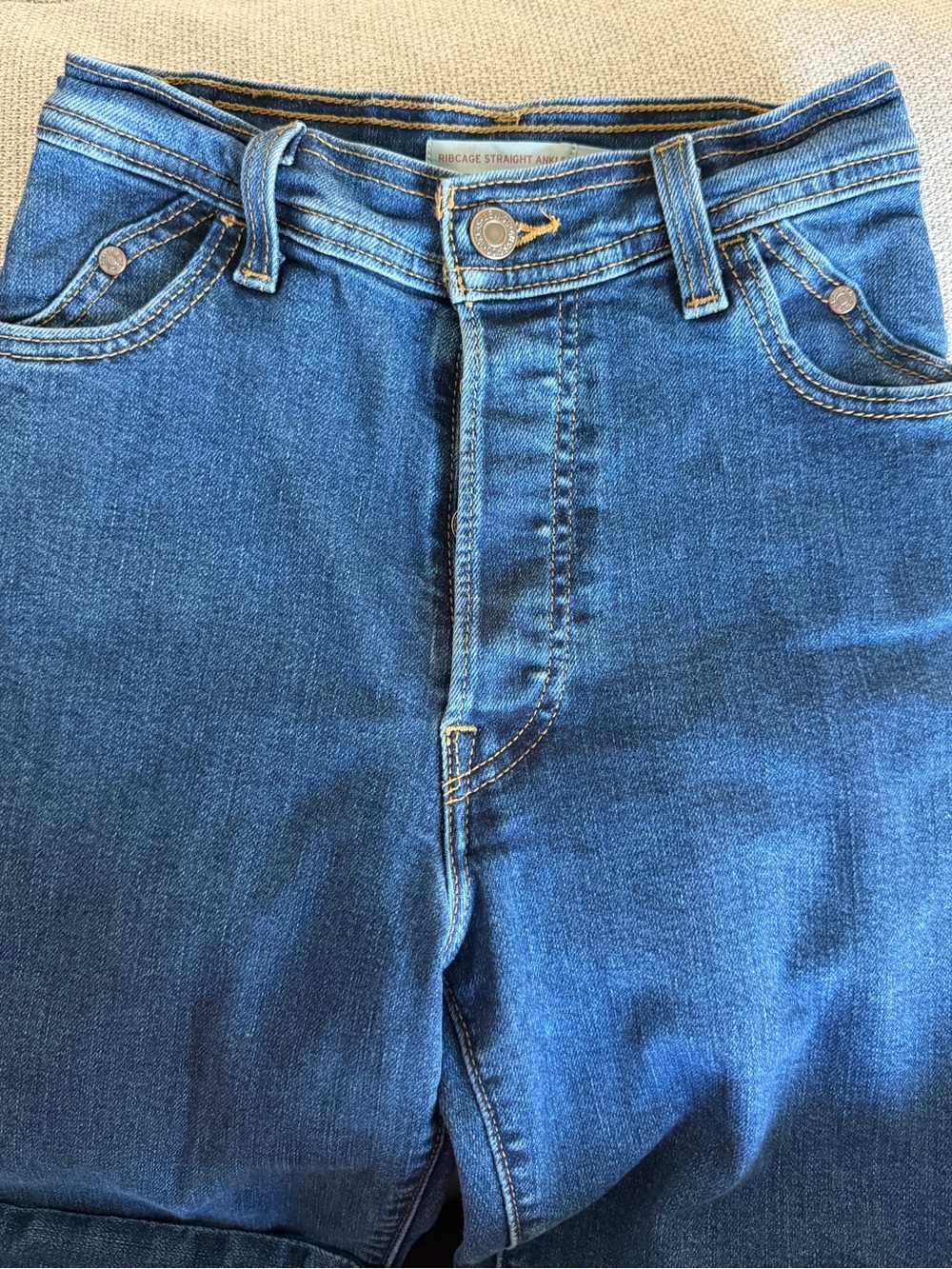 High-Rise Women's Ankle Jeans in Blue - Classic Fit